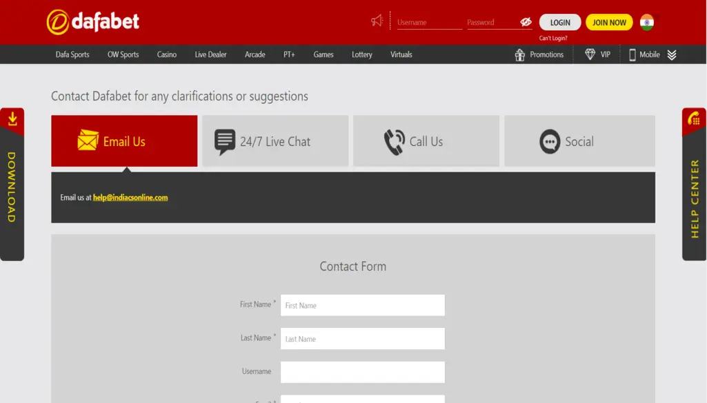 Support Dafabet